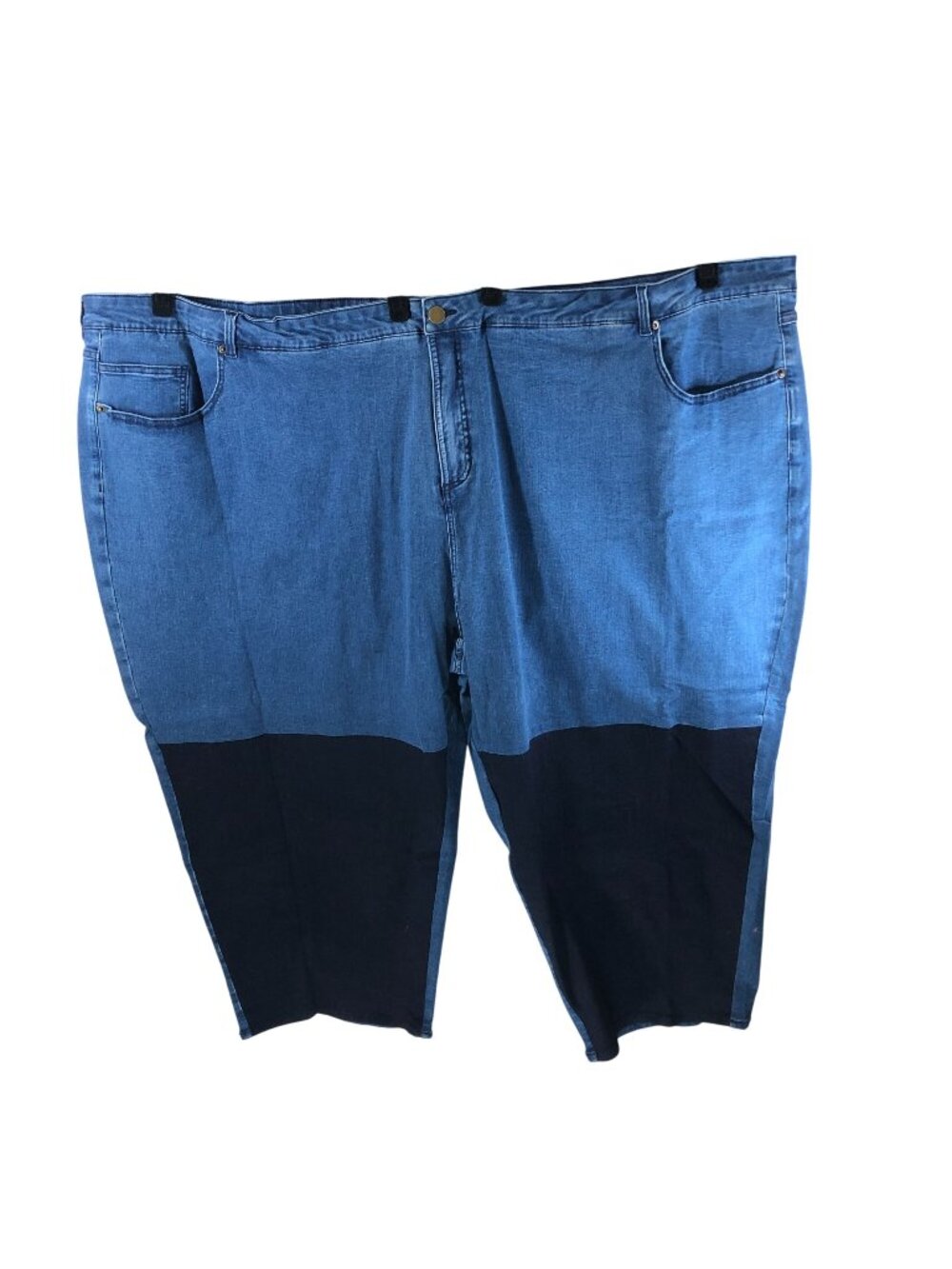 Universal Standard Ravi Colorblock Jeans Straight Leg Size 40